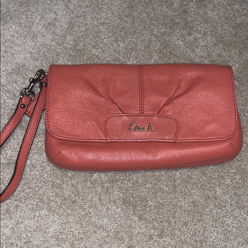 Authentic Coach Wristlet Pink